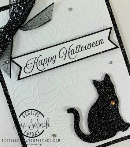 Clean and Simple Halloween Card Cat Cards Handmade, Happy Halloween Cards, Spooky Cat, Halloween Cards Handmade, Halloween Cats, Make Your Own Card, Homemade Halloween, Interactive Cards, Halloween Card