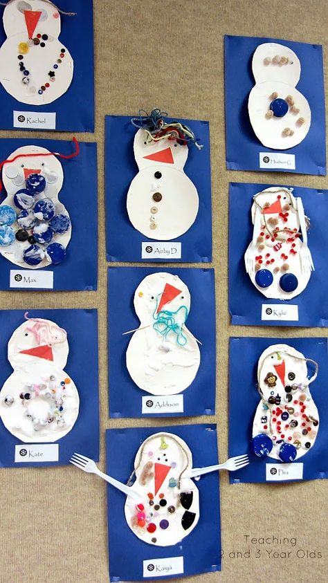 snowman art Paper Snowmen, Snowman Crafts Preschool, Creative Snowman, Art For Preschoolers, Snowman Art, Snowmen Activities, Winter Activities Preschool, Winter Art Projects, Winter Preschool