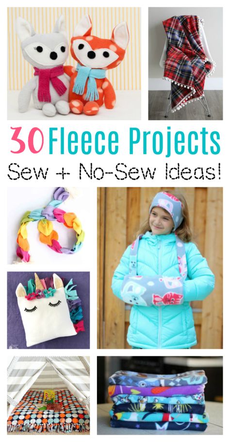 No Sew Ideas, Fleece Sewing, Fleece Sewing Projects, Fleece Projects, Sew Ideas, Sewing Fleece, Diy Event, Beginner Sewing Projects Easy, Sewing Projects For Kids