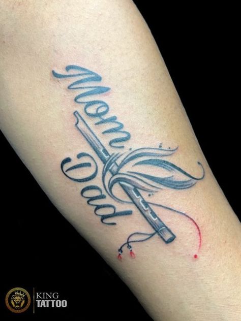 Mom and Dad Tattoo Designs. Flute Tattoo Design, Mom Dad Tattoo Design, Tattoo Mom Dad, Marathi Font, Mom And Dad Tattoo, Flute Tattoo, Mom Dad Tattoo, Mom Dad Tattoo Designs