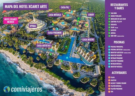 Xcaret Arte Hotel, Cancun Map, Xel Ha, Xcaret Mexico, Mexico Hotels, Daily Planning, Hotel Pool, Mexico Travel, Birthday Celebrations