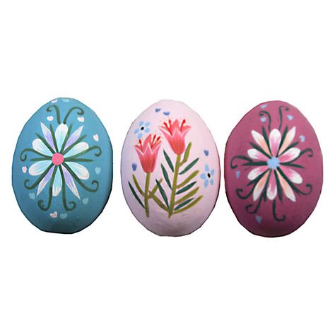 New.  Measurements 3.0 In H X 2.25 In W X 2.25 In D. Paper Mache Easter Eggs, Paper Mache Easter, Easter Egg Art, Easter Egg Designs, Paper Mache Crafts, Easter Egg Painting, Rosé Hands, Easter Floral, Painted Gourds