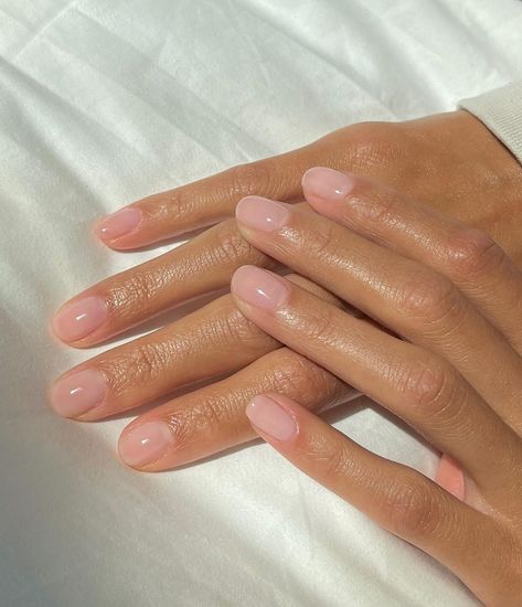 Sheer Pink Nails, Mani Pedi Colors, Classy Manicure, Short Classy Nails, Old Money Nails, Soft Pink Nails, Money Nails, Sheer Nails, Minimal Nails