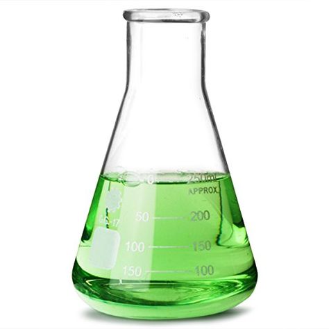 Glass Conical Flask 250ml | Measuring Flask, Molecular Flask, Erlenmeyer Flask, Chemistry Flask: Amazon.co.uk: Kitchen & Home Science Bottle, Flask Chemistry, Science Lab Decorations, Molecular Mixology, Conical Flask, Erlenmeyer Flask, Glass Flask, Science Party, Glass Rack