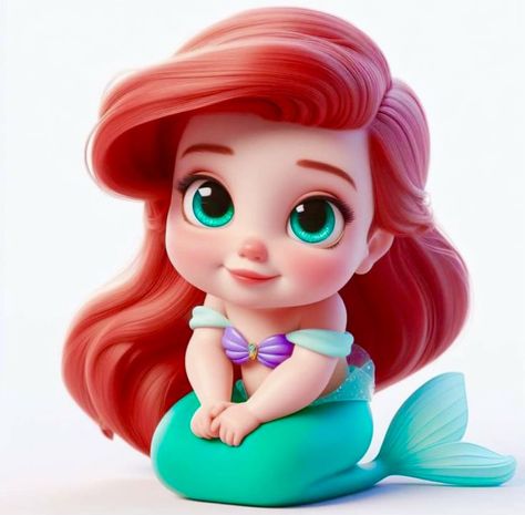 Breakup Messages, Baby Disney Characters, Disney Princess Toddler, Disney Princess Babies, Disney Cuties, Disney Princess Artwork, Cute Disney Pictures, Disney Ariel, Cute Cartoon Pictures