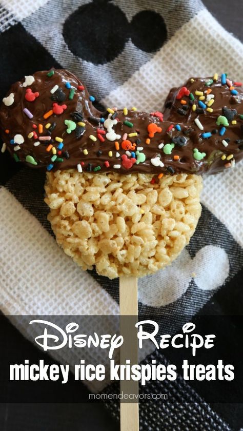 Mickey Mouse Treats, Disney Baking, Disney Inspired Food, Disney Desserts, Rice Krispies Treats, Disneyland Food, Disney Treats, Krispies Treats, Disney Snacks