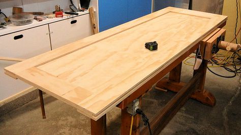 How To Make a Plywood Door - IBUILDIT.CA Plywood Door, Door Diy Projects, Tile Tub Surround, Diy Sliding Door, Building A Door, Craftsman Door, Clean Kitchen Cabinets, Make A Door, Door Diy