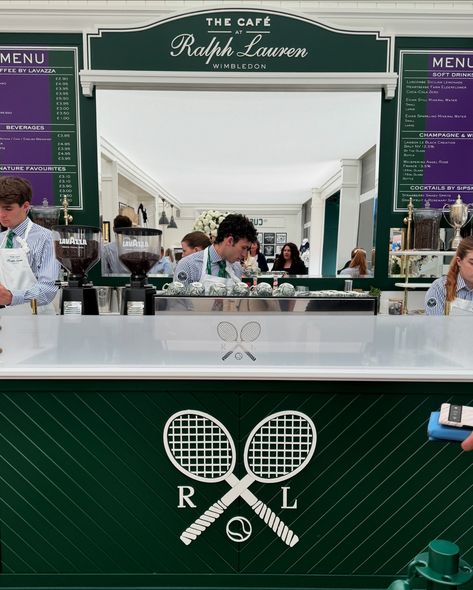 Adding green to my color palette 🎾🫖 @poloralphlauren @wimbledon #wimbledon #poloralphlauren #ralphlaurencafe #wimbledonvillage #wimbeldon Tennis Club Aesthetic, Wimbledon Aesthetic, Tennis Court Wedding, Tennis Themed Party, Bridesmaid Reveal, Tennis Bachelorette, Tennis Court Design, Media Coursework, Pickleball Party