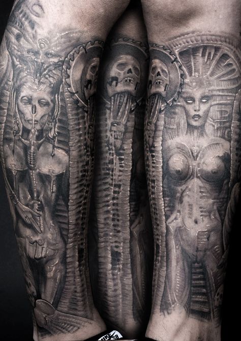 Hr Giger Tattoo, Giger Tattoo, Biomechanical Art, Biomech Tattoo, Biomechanical Tattoos, Satanic Tattoos, Bio Organic Tattoo, Giger Art, Organic Tattoo