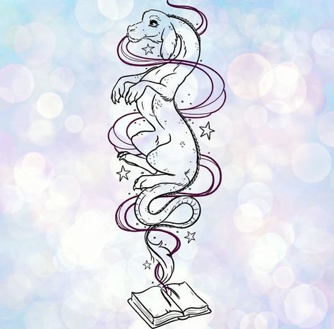 Never Ending Story Drawing, Never Ending Story Dragon Tattoo, Falcor Luck Dragon Tattoo, Falcor Dragon Tattoo, Falkor The Neverending Story Tattoo, Falkor Tattoo, Never Ending Story Tattoo, Neverending Story Tattoo, Kate Aesthetic