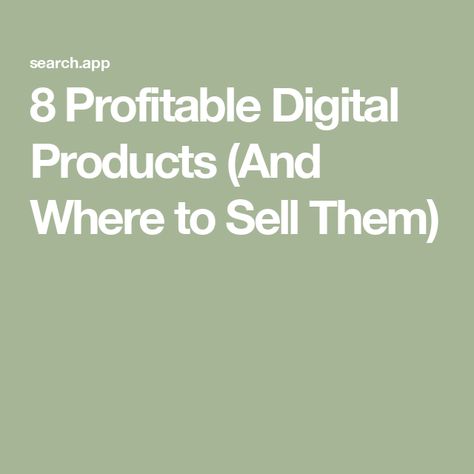 8 Profitable Digital Products (And Where to Sell Them) Where To Sell Digital Products, Digital Sales, Where To Sell, Revenue Streams, Social Media Channels, Social Platform, Selling Online, Digital Products, Money Management