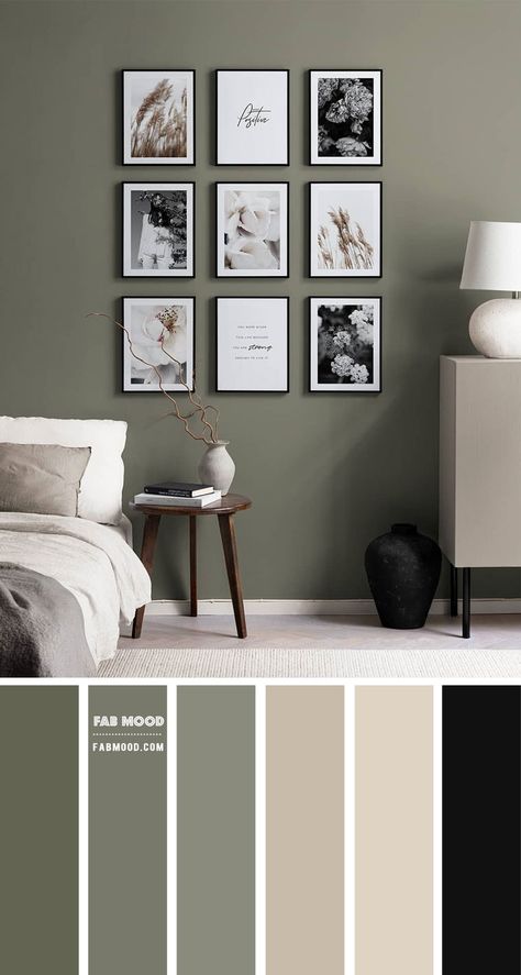 6. Sage and Neutral Bedroom Colour Scheme Hey lovely people! Hope you all had a wonderful Christmas, and wishing you all a great new... Colour Scheme Bedroom, Bedroom Colour, Bedroom Color Combination, Sage Green Bedroom, House Color Palettes, Bedroom Wall Colors, Bedroom Decorating Ideas, Bedroom Idea, Neutral Bedroom