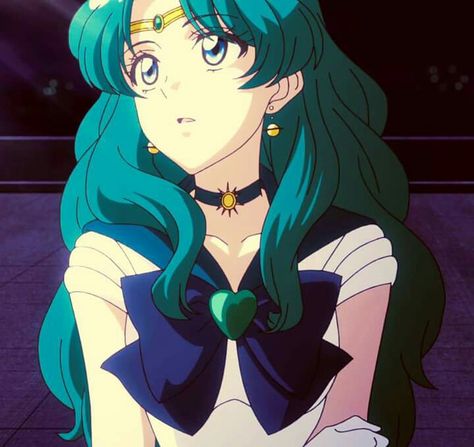 Sailor Neptune, Sailor Moon, Moon, Tumblr, Green, Hair, Anime, Blue, Black