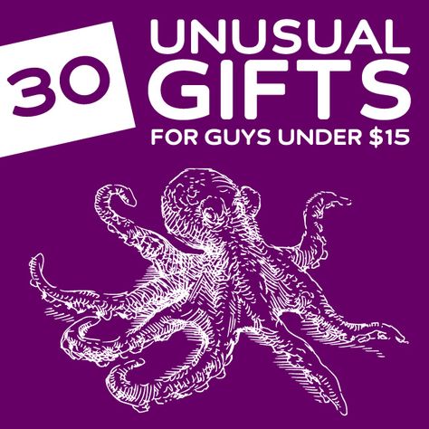 30 Unusual Gifts for Men Under 15 Dollars- for those that want to give a little differently this year. Nothing like a good surprise! Unusual Gifts For Men, Gifts For Guys, Unique Gifts For Men, 30 Gifts, Best Gifts For Men, Unusual Gifts, Trendy Gift, Gift Ideas For Men, Gifts For Men