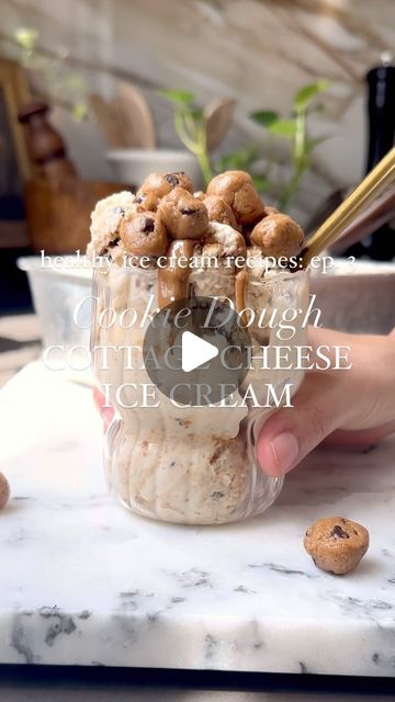 Christine McMichael on Instagram: "COOKIE DOUGH COTTAGE CHEESE ICE CREAM ✨ // SAVE + FOLLOW @jar.of.lemons! // So many of you asked for this one. I could not be more obsessed! Made with cookie dough protein bites (that are optional), chocolate chips, oat flour, and almond butter. This healthy ice cream recipe is next-level! 🙌🏻 Here’s the recipe: ⠀⠀⠀⠀⠀⠀⠀⠀⠀ - 3 cups cottage cheese - 1/3 cup maple syrup - 1 teaspoon vanilla - 2 Tablespoons oat flour - 1/4 cup mini chocolate chips (add more for topping) - 2 Tablespoons creamy almond butter (add more for topping) ⠀⠀⠀⠀⠀⠀⠀⠀⠀ Cookie Dough Bites - 1/4 cup almond flour - 1/4 cup vanilla protein powder - 1/4 teaspoon salt - 1/4 cup maple syrup - 1/2 cup creamy almond butter - 1/2 teaspoon vanilla - 1/4 cup mini chocolate chips ⠀⠀⠀⠀⠀⠀⠀⠀⠀ 1. Blend co Ww Cottage Cheese Cookie Dough, Healthy Cottage Cheese Cookie Dough, Cookie Dough Cottage Cheese Ice Cream, Healthy Edible Cookie Dough Cottage Cheese, High Protein Cookie Dough Cottage Cheese, Cottage Cheese Ice Cream Recipe, Protein Cookie Dough Bites, Protein Cookie Dough, Healthy Ice Cream Recipes