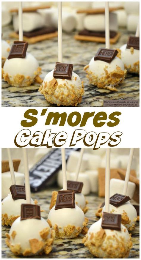 S'mores Cake Pops Tutorial - Moms & Munchkins Butter Pecan Cake Pops, Unique Cake Pop Flavors, Cute Cake Pop Designs, Cake Pop Receita, Cakepops Ideas, Cake Pops Tutorial, Cake Pop Tutorial, Cake Ball, Dessert Parfait