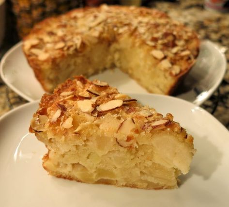 French Apple-Almond Cake – Goddess Cooks Apple Almond Cake, Apple And Almond Cake, Pear And Almond Cake, Almond Desserts, Almond Flour Cakes, French Apple Cake, Almond Cake Recipe, Types Of Desserts, Snacks Healthy