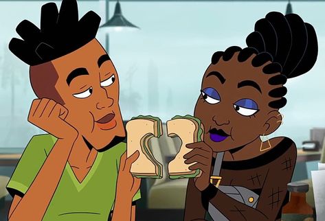 In S01, Ep4, Norville Rogers aka Shaggy is attracted to Gigi, a cool girl at the gang's school. From Ep5, they started dating. Norville Rogers, Scooby Doo 1969, Abandoned Amusement Parks, Haunted Mansion, Black Excellence, Great Dane, Black Love, Scooby Doo, A Team