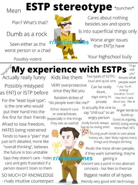 My Experience With Mbti, Friends Personality Types, Estp Enfj Relationship, Estp Personality Type, Mbti Personality Characters, Estp And Infj, Estp Characters, Estp Memes, Estp Aesthetic