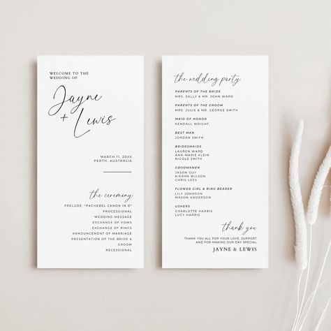 📖 Make sure your guests know the flow of the day with our customizable wedding programs. Beautiful, practical, and easy to edit. Tap the link in our bio to browse our Etsy store!  . . . . . . . . #WeddingPrograms #EditableTemplates #WeddingCeremony #WeddingInspo #WeddingStyle #WeddingIdeas #WeddingStationery #WeddingDIY #AmberRoseCreativeStudios Invitation Layout, Diy Wedding Stationery, Wedding Messages, Budget Friendly Wedding, Diy Bride, Diy Brides, Printable Wedding, Wedding Templates, Wedding Programs