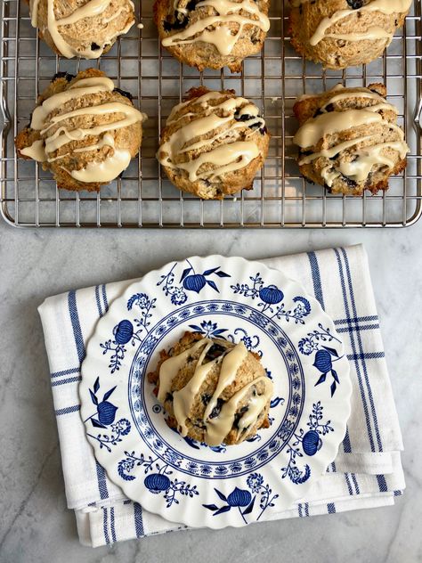 Maple-Blueberry Scones Blueberry Scones, Breakfast Bites, Cozy Meals, Oatmeal Raisin, Our Daily Bread, Breakfast Bake, Breakfast Breads, Whole Wheat Flour, Whole Wheat