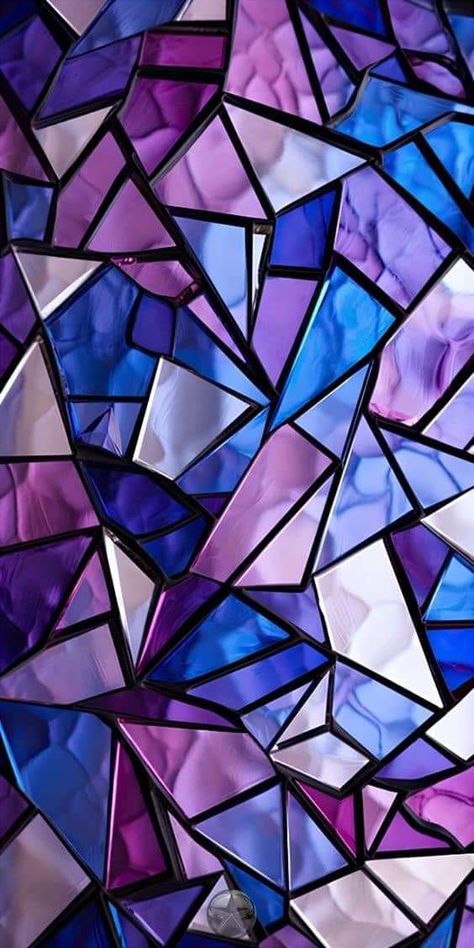 Mosaic Art Aesthetic, Triangle Aesthetic, Sweet Wallpaper, Stain Glass Window Art, Neurographic Art, Stained Glass Church, Pretty Artwork, Glass Window Art, Bubbles Wallpaper