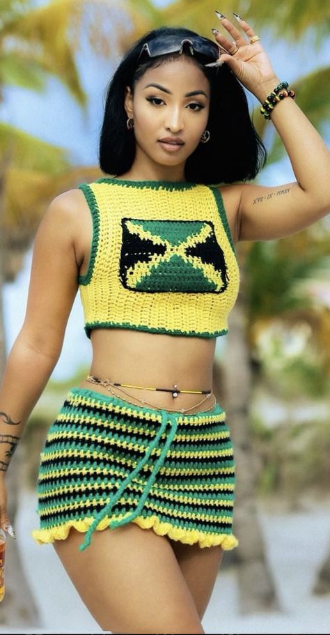 Ancient Zimbabwe, Swimsuit Black Women, Crotchet Swimsuit, Zimbabwe Women, Jamaica Pictures, Jamaica Outfits, Jamaican Women, Crochet Beach Dress, Swimsuit Black