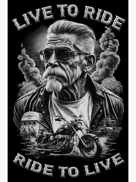 Riding in Style: Old Biker Metal Print. Cooles Oldstyle Biker Design Human Skull Drawing, Spray Paint Artwork, Old School Motorcycles, Biker Design, Harley Davidson Artwork, Biker Tattoos, American Flag Wallpaper, Harley Davidson Art, Motorcycle Apparel