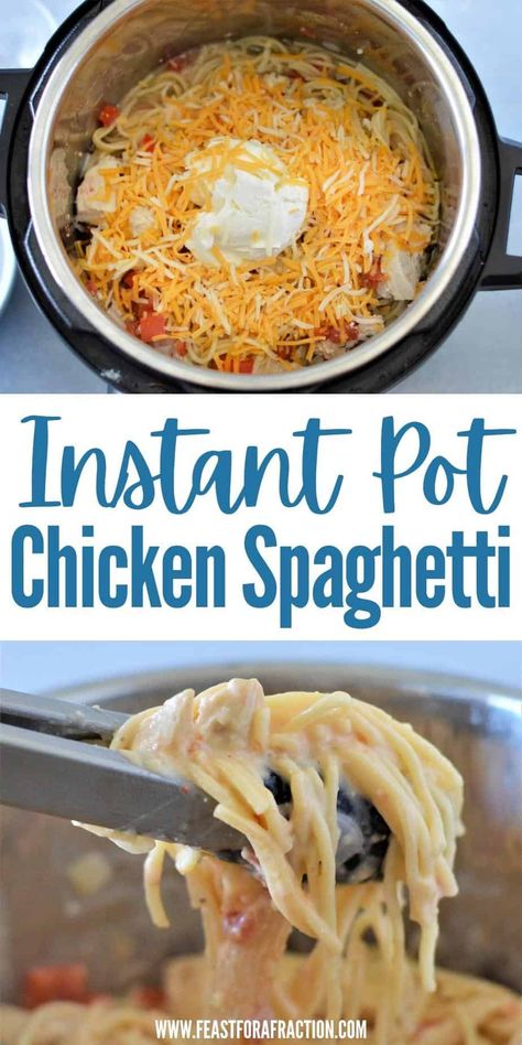 Instant Pot Chicken Spaghetti, Chicken Spaghetti Recipe, Chicken Spaghetti Recipes, Instant Pot Pasta Recipe, Spaghetti Recipe, Tender Chicken Breast, Best Instant Pot Recipe, Chicken Spaghetti, Instant Pot Recipes Chicken