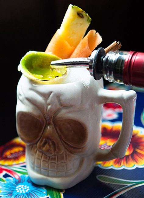 The Scorpion, like many tiki cocktail recipes, has gone through countless iterations such as this Trader Vic’s 1946 recipe. Scorpion Bowl Recipe, Tiki Halloween, Scorpion Bowl, Trader Vic, Bowl Cocktails, Tiki Cocktail, Craft Cocktail Recipe, Bbq Menu, Craft Cocktail