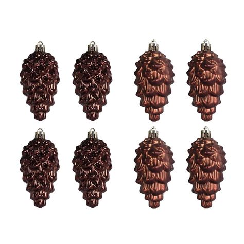 8 Pcs Christmas Pinecone Ornaments- Fall Hanging Pine Cone Painted Glass Ornaments- Glitter Pinecone Christmas Ornament for Xmas Tree DIY Crafts Fall Thanksgiving Day Decoration - Walmart.com Woodland Forest Christmas Tree, Christmas Tree With Velvet Ornaments, Dark Academia Christmas Tree, Brown And Red Christmas Tree, Ravenclaw Christmas, Nature Christmas Tree, Brown Christmas Decorations, Diy Crafts Fall, Xmas Tree Diy