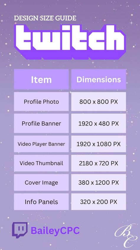 Twitch Livestream Designs, V Tuber Template, Canva Twitch Overlay, Twitch Size Guide, Beginner Streaming Setup, Twitch Scene Ideas, Art Stream Setup, Cute Streamer Ideas, Twitch Info Panels