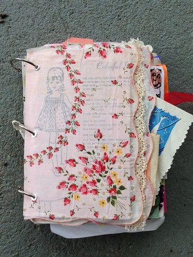 front cover of junk journal | the front of this junk journal… | Flickr Album Journal, Sewing Magazines, Fabric Journals, Vintage Junk, Handmade Journals, Fabric Book, Handmade Books, Scrapbook Journal, Book Binding