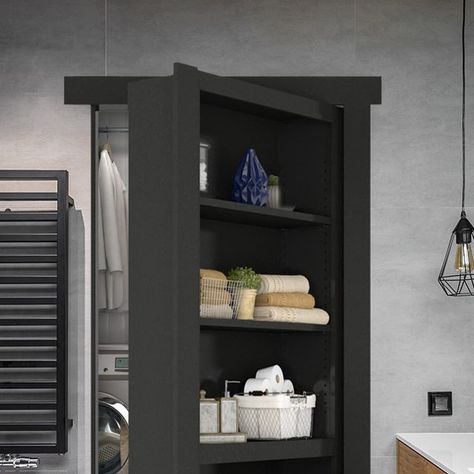 Murphy Door on Instagram: "Hide a laundry room in your master bath... why didn't I think of that???

Add 20 cubic ft of functionality to your Bathroom and conceal a Laundry Room behind! Our flush mount Hamper Door easily installs like a regular door. 

https://murphydoor.com/products/hamper-door
What's behind your Murphy Door?
#murphydoor #hiddendoor #hamperdoor #hampers" Murphy Door, Hidden Door, Utility Room, Master Bath, Flush Mount, Bathroom Ideas, Laundry Room, Bath, Instagram