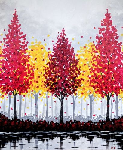 Join us for an enchanting evening of creativity and relaxation as Paint Nite returns to Nova Scotia! This Fall, immerse yourself in the beauty of fall colors amidst the foggy landscapes of the Annapolis Valley at Joe's Food Emporium in Wolfville. Nestled near the historic Grand-Pré National Historic Site, Joe's offers a cozy and inviting atmosphere where you can unwind with beer, wine, and a delightful meal. Local artist Zen Rankin will expertly guide you through the creation of your own masterpiece, capturing the beauty of fall colours in the fog. No painting experience is necessary—just bring your sense of adventure and whoever you'd like to share this memorable evening with. Whether it's a date night, a gathering with friends, or a family outing, this Paint Nite event promises to be bot Fall Paint Night Ideas Easy, Fall Art Projects Adults, Fall Painting Party, Thanksgiving Acrylic Paintings, Fall Sip And Paint Ideas, Fall Paintings On Canvas Easy Step By Step, Painting Ideas On Canvas Step By Step, Fall Paint Night Ideas, Fall Paint And Sip