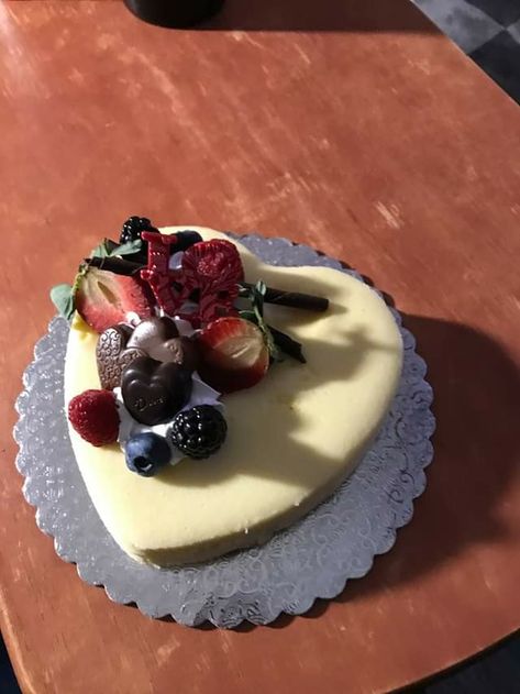 My cousin bought this heart shaped cheesecakemformhis wife on Valentine's day. I thought it was cute. Heart Shaped Cheesecake, Heart Cheesecake, My Cousin, Dessert Ideas, Mini Cheesecake, Cheesecake, Heart Shapes, Valentine's Day, Valentines Day