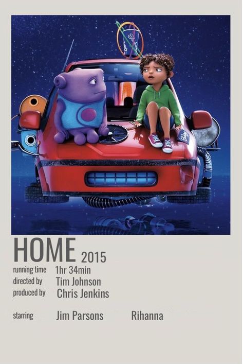 Home The Movie, Home Movie Poster, Home Disney Movie, Good Animated Movies, Disney Movie Posters, Movies To Watch Teenagers, Comfort Movies, Disney Movies To Watch, Movie Card