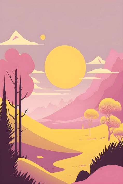 purple minimalist landscape Purple Minimalist, Purple Landscape, Tapestry Ideas, Animated Photos, Stylized Art, Minimalist Illustration, Landscape Digital, Minimal Wallpaper, Anime Backgrounds