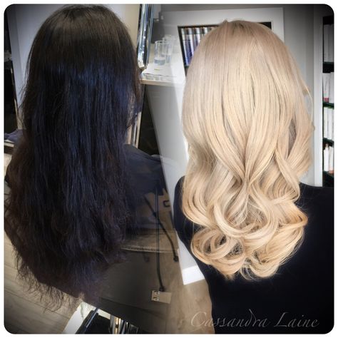 DRAMATIC TRANSFORMATION: Jet Black To Platinum In One Day Going Blonde From Black, Dark To Light Hair Transformation, Bleaching Black Hair, Blonde Hair Transformation, Dark To Light Hair, Blonde Transformation, Black To Blonde, Black To Blonde Hair, Blonde Asian