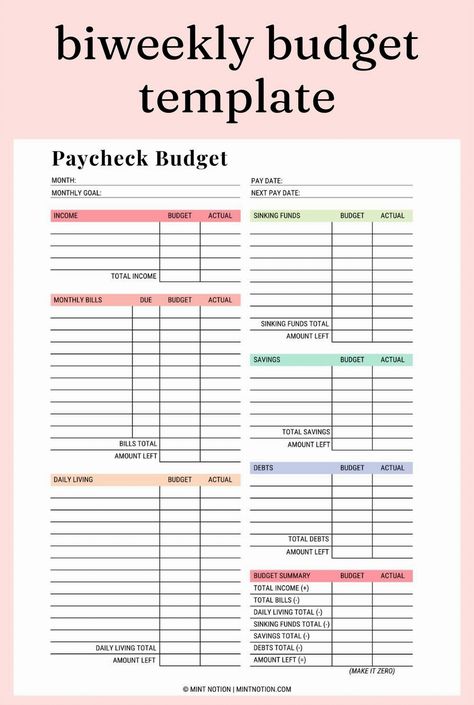 Unlock the secrets to effective budgeting with our comprehensive guide tailored for those on a biweekly pay schedule. Learn practical tips and strategies to manage your finances, save more, and reduce stress. Whether you're new to budgeting or looking to refine your skills, this guide offers valuable insights to help you take control of your financial future. Start mastering your money today and achieve your financial goals with confidence. Biweekly Saving, Biweekly Budget, Financial Budget Planner, Personal Budget Planner, Free Budget Printables, Budget Planner Free, Saving Money Chart, Budget Sheet, Money Chart