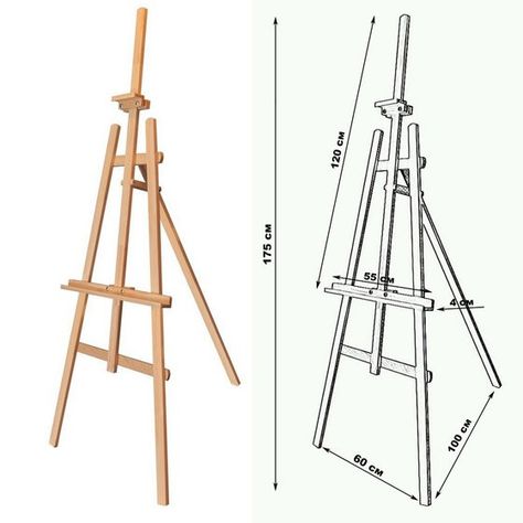 Artist Easel Plans, Diy Easel, Painting Easel, Flower Board, Up Painting, Photo Stand, Art Studio Organization, Hardwood Lumber, Artist Easel