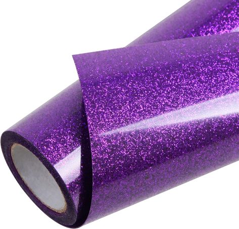 TORC Purple Glitter HTV Heat Transfer Vinyl Roll Purple Yellow Orange, Business Product Ideas, Holographic Gold, Vinyl Roll, Glitter Heat Transfer Vinyl, Planner Business, Vinyl Rolls, Loose Glitter, Tshirt Crafts