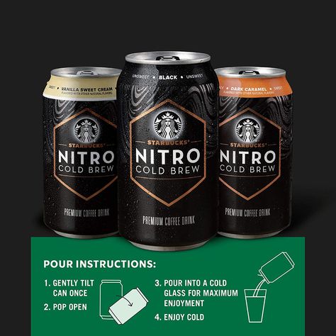 Starbucks Nitro Cold Brew, Vanilla Sweet Cream, Cold Brew At Home, Nitro Coffee, Healthy Energy Drinks, Making Cold Brew Coffee, Nitro Cold Brew, Iced Coffee Drinks, Coffee Store