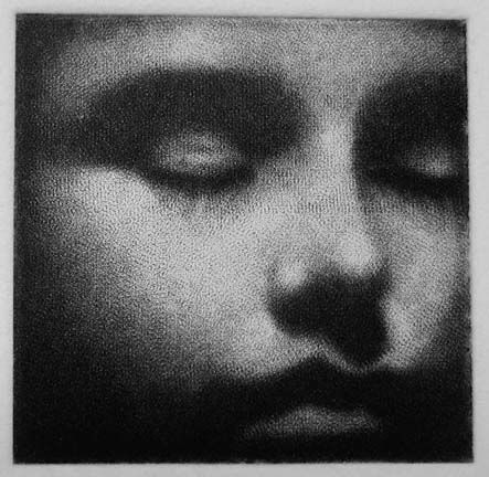 Sarah Smelser, "Summer Lovin'", monotype, 6 x 6… Childs Face, Monochromatic Art, Etching Prints, Contemporary Portrait, Quebec Canada, Computer Graphics, Small Print, Photojournalism, Miniature Art