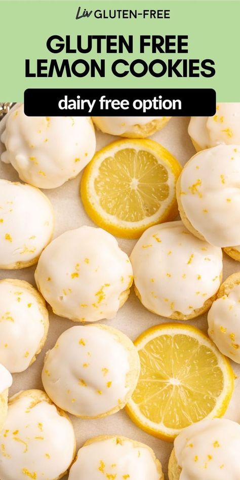 Gluten And Dairy Free Lemon Desserts, Flourless Lemon Cookies, Gf Lemon Cookies, Gluten Free Ricotta Cookies, Lemon Desserts Gluten Free, Lemon Gluten Free Desserts, Gluten Free Wedding Cookies, Gluten Free Lemon Recipes, Gluten Free Summer Salads