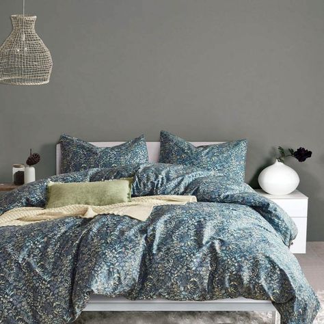 Floral Luxury Patterned Mixinni Duvet Bedding Flower Duvet Cover, Duvet Cover Queen, 100 Cotton Duvet Covers, Blue Duvet, Sham Bedding, Blue Duvet Cover, Floral Duvet Cover, Soft Comforter, Floral Duvet