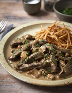 Beef stroganoff... You may need to cook this in batches up to step 4, then mix everything together in a large pot before transferring to ovenproof dishes. Read more at http://www.hairybikers.com/recipes/view/beef-stroganoff Pork Stroganoff Recipe, Venison Stroganoff, Hairy Bikers Recipes, Classic Beef Stroganoff Recipe, Beef Stroganoff Recipe, Stroganoff Recipe, Quick Meal, Beef Recipes Easy, Beef Stroganoff