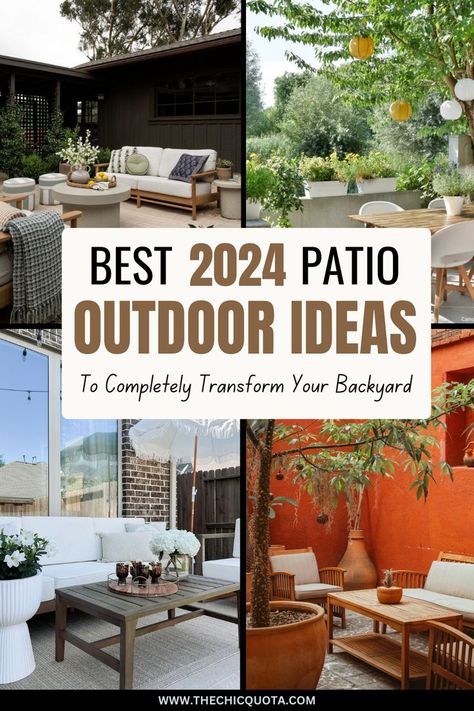 outdoor patio ideas Styling Patio Outdoor Spaces, Neutral Patio Decor Ideas, Modern Patio Decor, Mediterranean Patio Ideas, Lanai Decorating, Garden Hack Ideas, Outdoor Living Space Ideas, Garden Ideas Budget Backyard, Outdoor Design Ideas