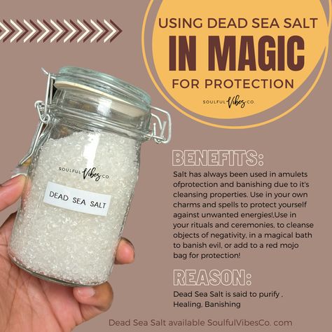 Sea Salt Magical Properties, Sea Salt Cleanse, Different Salts, Witch Salt, Cleanse Your Soul, Spiritual Cleanse, Business Kit, Gourmet Salt, Mojo Bags