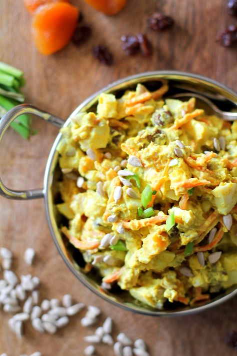 Curried Egg Salad Recipe, Curried Egg Salad, Curry Egg Salad, Vegetarian Salad, Egg Salad Recipe, Summer Salad Recipes, Egg Salad, Pinterest Recipes, Curry Recipes